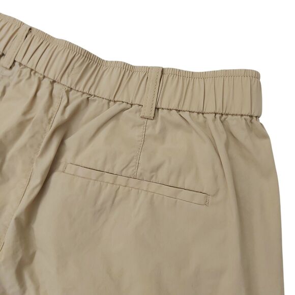 Uniqlo Easy Cargo Pants Womens Small Beige Lightweight Wide Leg Baggy Parachute - Picture 8 of 11
